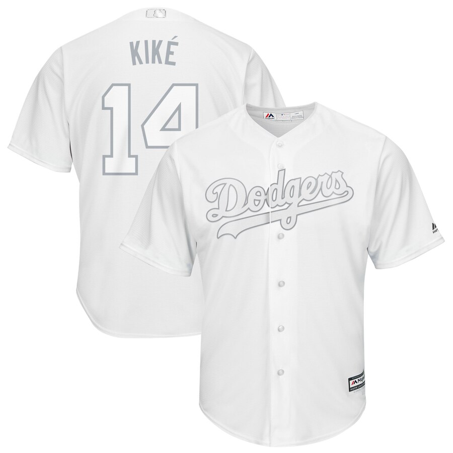 Men Los Angeles Dodgers #14 Kike white MLB Jersey